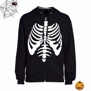 Y2K Skeleton Broken Ribs n Grunge Aesthetic  hoodie Halloween sweatshit UNISEX